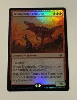 MTG Trumpeting Carnosaur - The Lost Caverns of Ixalan FOIL LP - Image 1