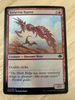 MTG Ridgetop Raptor Dominaria Remastered #134/261 FOIL Common NM/M - Image 1