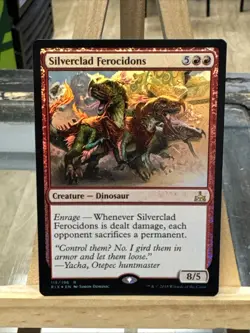 MTG *Silverclad Ferocidons Foil X1* (NM) Rivals of Ixalan Magic the Gathering - Image 1