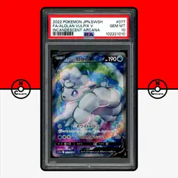 Pokemon PSA 10 Alolan Vulpix V 077/068 S11a Incandescent Arcana Japanese - Image 1
