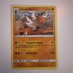 Pokemon TCG - Lycanroc - 76/131 - Rare - Sun & Moon Forbidden Light - NM - Image 1