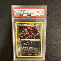Dark Ariados 2004 Pokemon Ex Team Rocket Returns PSA 10 Graded Card GEM MT #30 - Image 5