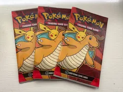 3 x 2025 McDonalds Happy Meal Pokemon Dragon Discovery Card Pack 4 Cards in each - Image 1