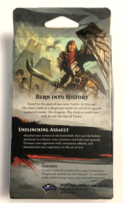 MTG Fate Reforged UNFLINCHING ASSAULT W/B Intro Pack + 2 Boosters 2015 - Image 2