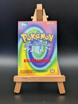 1999 Topps Pokemon Animation Series 1 E12 of 12 #149 Dragonite Blue Logo - Image 2