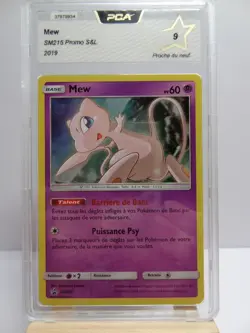 Carte Pokemon Gradee " Mew " PROMO - SM215 - PCA 9 - FR - Image 1