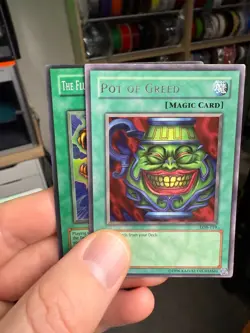 Pot of Greed Rare LOB 119 Faded MP Yugioh - Image 1