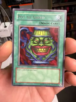 Pot of Greed Rare LOB 119 Faded MP Yugioh - Image 2