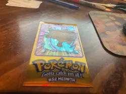 Pokemon Topps #52 MEOWTH Chrome 1999 Series 1 5of5 Card TV Animation Edition NM - Image 1