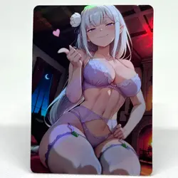 Re:Zero Emilia Goddess Anime Waifu ACG Foil Card - Image 1