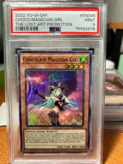 2022 YU-GI-OH! THE LOST ART PROMOTION #EN046 CHOCOLATE MAGICIAN GIRL PSA 9 - Image 1