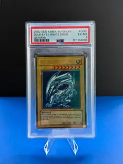 Blue-Eyes White Dragon German YU-GI-OH! Starter Deck: Kaiba 2002 SDK-G001 PSA 6 - Image 1