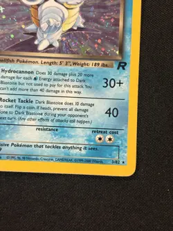 Dark Blastoise Holo Rare Team Rocket 3/82 Pokemon Card - Image 4