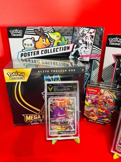 Pokemon MEGA Bundle - 5 Sealed Products - 2 TCG Graded Cards - Image 2