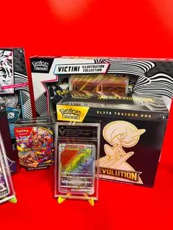 Pokemon MEGA Bundle - 5 Sealed Products - 2 TCG Graded Cards - Image 3