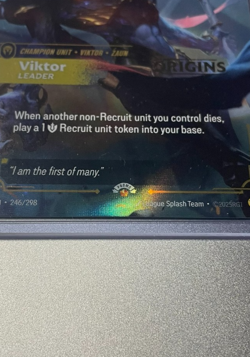 Riftbound Viktor Leader Champion English card 246/298 Prerelease Stamped Promo - Image 3