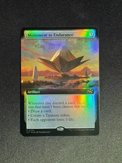 Monument to Endurance Extended Art - FOIL - MTG Aetherdrift 394 - NM - Image 1