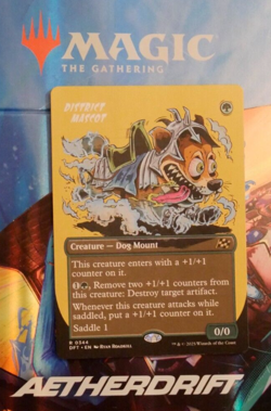 MTG DFT: District Mascot (Creature Dog Mount) Aetherdrift Full Art Rare 0344 - Image 1