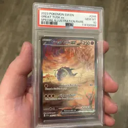 Pokemon Great Tusk ex Scarlet & Violet Special Illustration Rare #246 PSA 10 - Image 1