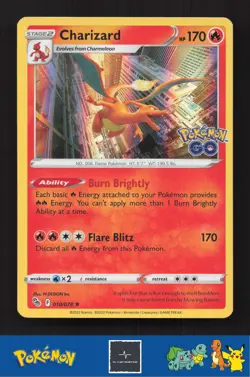 2022 Pokemon SWSH Pokemon GO 010/078 Charizard Holo - Image 1