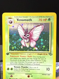 Pokemon Card Venomoth 13/64 Holo Rare Jungle 1st Edition Near Mint - Image 2