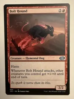 x1 Bolt Hound J22 MTG Uncommon Red Creature Elemental Dog TCG CCG - Image 1