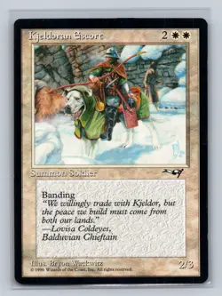 Magic: the gathering Alliances 134 Kjeldoran Escort (Green Blanketed Dog) MTG - Image 1