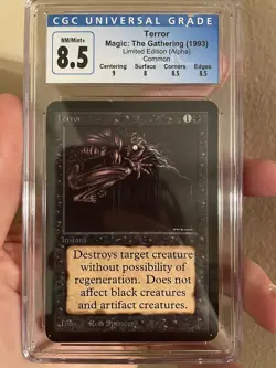 MTG Alpha TERROR CGC 8.5 1993 Magic The Gathering - Image 1
