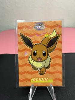 Eevee #9 Pokemon Let's Go Eevee Database Set Peru Cracked Ice Holo - NM! - Image 1