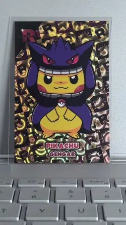 Pikachu Poncho Gengar - Gold Holo Box Hit - Team Rocket Card Database - Pokemon - Image 1