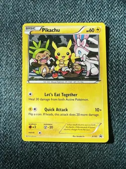 Pokemon Pikachu (XY95 Black Star Promo Holo Rare)-Let’s Eat Together 2016-NM/LP - Image 1