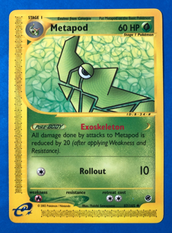 Metapod Expedition Base Set e-Series Near Mint 87/165 Regular Pokemon Uncommon - Image 1