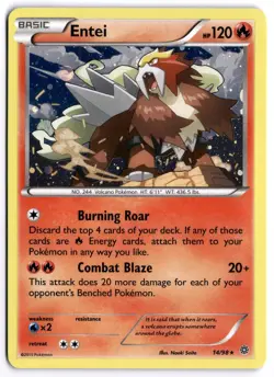 Pokemon Holo Entei (14) Rare XY - Ancient Origins 14/98 NM - Image 1