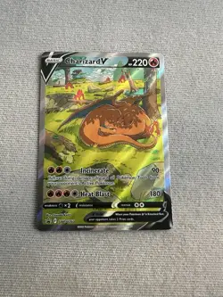 Pokemon TCG Charizard v SWSH260 Full Art Holo Rare Black Star Promo - Image 1