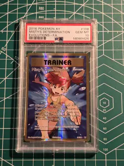 2016 Pokemon XY Evolutions 108/108 Holo Full Art Misty's Determination Psa 10 - Image 1