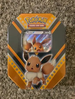 Pokemon Trading Card Game (TCG): Eevee V Powers Tin - FACTORY SEALED NEW - Image 1
