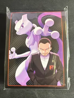 Mewtwo & Giovanni Card 65 Sleeves (New & Sealed) - Pokemon - Destined Rivals ETB - Image 1
