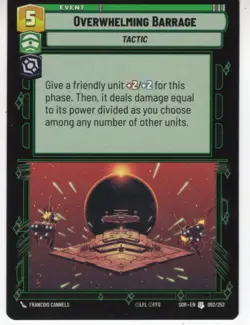 Star Wars Unlimited Card SOR92 - Overwhelming Barrage - Image 1