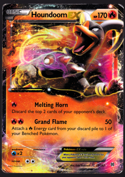 Houndoom EX 21/162 XY Breakthrough Holo 2015 Pokemon TCG Card MP - Image 1