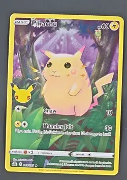 Pokemon TCG Celebrations Pikachu 3 Card Lot Flying Pikachu V and VMAX, and Base - Image 2