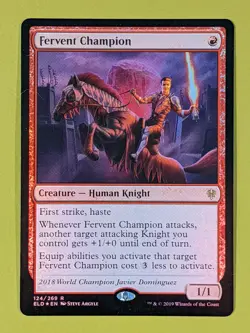 FOIL Fervent Champion x1 Throne of Eldraine 1x MTG Magic the Gathering - Image 1