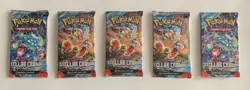 Stellar Crown Single Booster Packs - Lot of 5 - Pack Art May Vary - SEALED - Image 1
