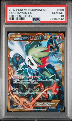 Pokemon Shaymin EX 188/171 PSA 10 Gem Mint Japanese Best of XY Secret Rare FA - Image 1