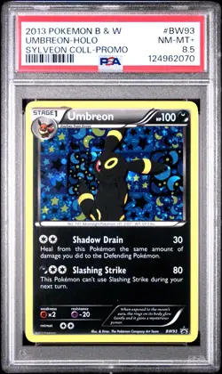 2013 POKEMON BLACK STAR PROMO UMBREON #BW93 HOLO PSA 8.5 NM+ #124962070 - Image 1