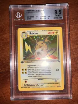 Pokemon 1999 Raichu #14, Holo, 1st Edition, BGS 8.5 ENG - Image 1