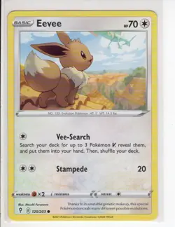 EEVEE EVOLVING SKIES SET POKEMON CARD 125/203 LP - Image 1