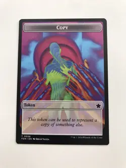 Copy / Human Token MTG Magic the Gathering Card NM Near Mint FDN - Image 1