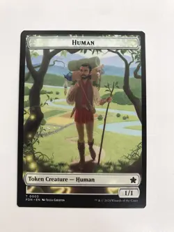 Copy / Human Token MTG Magic the Gathering Card NM Near Mint FDN - Image 2