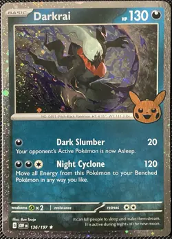 Darkrai (Cosmos Holo) 136/197 Trick or Trade 2024 Holo - Pokemon Card - Image 1