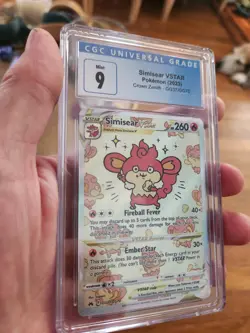 CGC 9 MINT Pokemon Simisear VSTAR Crown Zenith: Galarian Gallery GG37/GG70 Card - Image 1